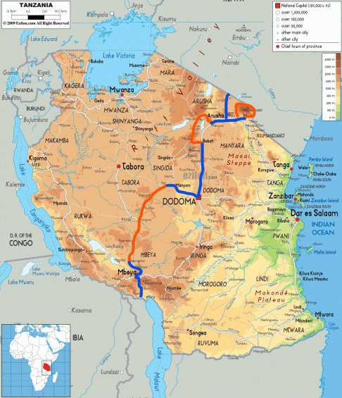 Tanzania-physical-map (2)